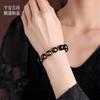 Pulsera de Obsidiana Natural para Mujer 2025 Año de Nacimiento Serpiente Pulsera Zodiacal Tres en Uno para Hombre Pulsera de Cuentas de Buda