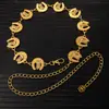 Cadena de Cintura Elegante de Metal con Girasol para Mujer de Comercio Exterior, Accesorio de Cintura Ajustable para Vestido, Cinturón de Cadena Multicapa de Gama Alta