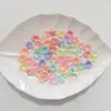 Flores Pequenas Dupla Cor com Borda Dourada e Prateada e Brilho Metálico, Brilhantes no Escuro, Materiais Artesanais DIY, Grampo de Cabelo, Acessório de Cabelo, Acessórios para Buquê