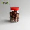 Pote de embalagem de plástico para frutas frias de 350ml pote de ameixa seca com casca amarela para frutas secas pote de kumquat cristalizado pote selado para lanche
