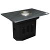 Atacado de fábrica estilo coreano mesa de churrascaria caixa de mesa loja de hot pot corpo de mesa de aço inoxidável resistente ao calor tampo de placa de rocha mesa de churrasco comercial