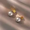 Pendientes Cuadrados Geométricos de Perlas Estilo Retro Francés para Mujer, Estilo Nuevo, Diseño Elegante, Pendientes Sencillos y de Alta Gama