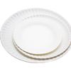 Plato de papel desechable bandeja para fiesta de pastel de cumpleaños plato para pintar blanco engrosado plato para refrigerios disco independiente de 10 pulgadas