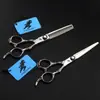 Tijeras de Peluquería Shenxingzhe de 6.0 pulgadas, Tijeras de Barbero, Tijeras Rectas, Tijeras Entresacar, Tijeras con Mango Maya para Salón de Peluquería