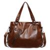 Bolsas Retrô Transfronteiriças para Mulheres, Bolsas Transversais de Ombro de Grande Capacidade para Comércio Exterior, Bolsas Tote Simples Casuais, Atacado de Fabricantes