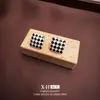 Pendientes de plata con luz de aguja, de lujo, de circonita negra de alta gama, con un toque de amor, pendientes geométricos de temperamento nicho, con un diseño único y sentido del humor.