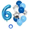 13 globos de látex de 32 pulgadas número combinación de cumpleaños fiesta de cumpleaños para bebé set de globos de decoración