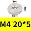 Tuerca hexagonal de acero inoxidable de una sola capa con cabeza plana moleteada, tuerca plana delgada, tuerca de mano M3M4M5M6M8M10