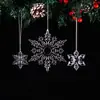 Colgante de Copo de Nieve Navideño, Colgante de Copo de Nieve Hermoso Transparente a la Luz de Cristal, Decoración Creativa para Árbol de Navidad, Copo de Nieve de Alta Transparencia