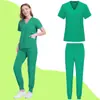 Roupas de Lavar Mãos para Enfermeiros de Hospital, Roupas de Jogging Femininas, Uniformes de Trabalho de Laboratório, Roupas de Lavar de Manga Curta
