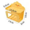 Caja de Pañuelos Patito Amarillo Estante de Almacenamiento Montado en la Pared Portapañuelos para Baño Sin Taladro Portapañuelos Húmedos Papel Higiénico para Hogar