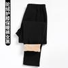 Pantalones cálidos de rodilla de lana de camello al por mayor para hombre, invierno, engrosados, forrados de polar, pantalones largos de pareja, para mediana edad y ancianos, ropa interior térmica, pantalones de mujer