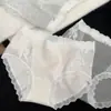 Bragas de Algodón Puro para Mujer de Estilo Francés Romántico con Encaje, Cintura Media y Puntadas de Malla, Transpirables y Cómodas, Braguitas de Algodón para Bebé para Mujer