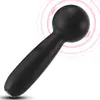 Mini AV Stick Masturbador Feminino Pequeno Silicone Carregamento 10 Frequências Vibração Massageador Massageador Corporal Completo Bastão Vibratório
