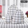 Bolsa con cordón de algodón y lino estampada con liquidación de fábrica, bolsa para guardar ropa interior, artículos diversos, bolsa de regalo para viajes