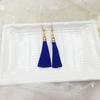 Pendientes largos bohemios hechos a mano de estilo étnico retro europeo y americano con borlas para mujer, accesorios para las orejas.