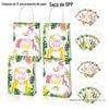 BD046 Preço Especial Animal da Selva Leão Dourado Macaco Girafa Mão Presente Kraft Papel Kraft Tote