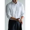 Camisa para Hombre 2026 Otoño/Invierno Modal Crujiente Caída Amigable con la Piel Camisa Ligera de Negocios Fácil Cuidado para el Viaje Diario Casual con Botones
