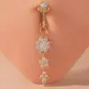 Fábrica de Joias Yiwu Personaliza Piercings de Umbigo Transfronteiriços, Aço Inoxidável com Diamantes, Laço em Formato de Coração, Joias Falsas para Umbigo sem Furo