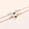Transfronteiriço novo 100 idiomas Eu te amo um veado com sua pulseira feminino Rede de Influência projeção 520 para enviar namoradas presente mulheres