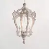 Candelabro de Talla en Madera Estilo Country Americano, Sala de Estar, Comedor, Dormitorio, Tienda de Ropa, Villa Estilo Francés, Madera Maciza, Estilo Vintage