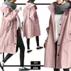 8999 Cortavientos Otoño e Invierno para Mujer de Longitud Media Estilo Británico 2025 Nuevo Jacket de Manga Larga con Cintura Temperamento Venta al por Mayor en Stock
