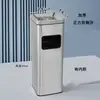 Cubo de basura de acero inoxidable para baño con apertura directa sin tapa, tapa abatible lateral, cubo de basura cuadrado comercial para entrada de ascensor