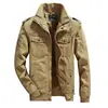Chaqueta de trabajo HTN transfronteriza para hombre, otoño e invierno, cuello alto, forro polar, cálida, multibolsillos, chaqueta gruesa para hombre