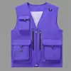 Chaleco de Trabajo para Hombre Exterior Multibolsillos Chaleco de Pesca para Fotógrafo Logo Imprimible Ropa de Trabajo Chaleco de Director