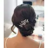Accesorios para el Cabello Hechos a Mano de Cristal para Bodas Europeas y Americanas, Peines Pequeños, Peines Laterales, Pasadores, Pasadores Florales con Pedrería