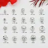 Accesorios de Plata de Ley S925 Patrón Martillado Cuentas Espaciadoras de Flor Hecho a Mano DIY Juguete de Cristal Pulsera Accesorios de Joyería Cuentas Sueltas