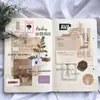 80 peças de adesivos de diário DIY estilo ins, carimbos antigos, ingressos, notas, adesivos de conta manual para junk journal vintage