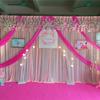 Pabellón cortina de gasa tela de respaldo cortina de fondo cortina de gasa cortina de boda diseño cortina de escenario pared de fondo de cortina accesorios de boda