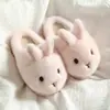 Chinelos de Algodão de Coelho para Mulheres 2026 Novo Outono/Inverno Fofos para Casa Interior Solado Macio Pelúcia Quente Chinelos de Algodão