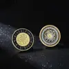 Comercio exterior Europa y Estados Unidos doce constelaciones monedas con incrustaciones de diamantes bañadas en oro colección de monedas conmemorativas extranjeras deseo amor monedas de oro monedas transfronterizo