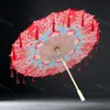 Guarda-chuva de Papel Oleado para Casamento Noiva Vermelho Celebração de Casamento Dote de Casamento Chinês Estilo Antigo Estilo Nacional Guarda-chuva de Tecido de Papel Oleado Guarda-chuva Alegre