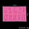 Molde de Silicone Líquido para Chocolate com Letras Maiúsculas e Minúsculas e Números para Confeitaria DIY Decoração de Bolo com Fondant Molde de Argila