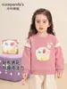Roupa Infantil Panda Kaka Moletom Gola Redonda Meninas Roupas de Outono para Bebê Menina Top Casual de Outono Infantil Roupas de Bebê