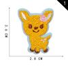 Yuanda Parche de Tela Autoadhesivo de Dibujos Animados Bordado por Computadora Lindo Animal Parche de Tela Bordado Accesorios de Ropa Parche Bordado Parche