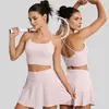 Conjunto Esportivo Juyitang Primavera/Verão para Mulheres, Design nas Costas para Fitness e Beleza, Conjunto de Duas Peças para Corrida com Bojos, Conjunto de Roupa para Yoga
