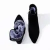 Botines de tacón alto de ante, botas de mujer de cuero esmerilado, botas de algodón afelpado, nuevas botas de cuero suave versátiles para mujer de otoño e invierno 2026