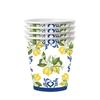 Porcelana Azul y Blanca Limón Fruta Fiesta de Cumpleaños Vajilla Vaso de Papel Desechable Plato de Papel Servilleta de Papel Cuchillo, Tenedor y Cuchara Accesorios de Diseño