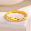 Anillo Jiu Feng Xiang 999 Oro Puro Plateado para Mujer Banda de Moebius Anillo Ajustable para Pareja Regalo de Cumpleaños