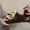 Zapatos estilo Birkenstock, todo incluido, forrados de forro polar, cálidos para mujer, nueva colección otoño/invierno 2026, zapatos de algodón engrosados, forrados de felpa para mujer