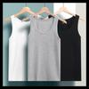 Camiseta sin mangas de algodón puro para hombre con dos tirantes, antideslizante, talla grande