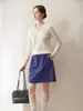 Otoño 2026 Nuevo Estilo Suéter de Cachemira con Cuello Polo para Mujer Suelto Estilo Perezoso Suéter Base de Punto