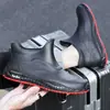 Botas de lluvia cortas y modernas para hombre, impermeables y antideslizantes, adecuadas para pescar, trabajar y usar en la cocina; zapatos de goma duraderos