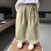 Pantalones largos de otoño para niños Q104, nuevo estilo para niños y niñas, pantalones de algodón versátiles, pantalones para bebé de primavera y otoño con bordado único