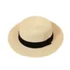 Sombrero de paja vintage estilo francés de copa plana para viajes de verano al aire libre, sombrero de sol para la playa junto al mar, sombrero de paja de ala ancha para protección solar para mujeres
