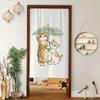 Cortina de Tela para Puerta de Casa de Gato Lindo Cortina Divisoria sin Perforaciones Cocina Baño Bloqueo Decorativo Colgante Cortina Media Shihua